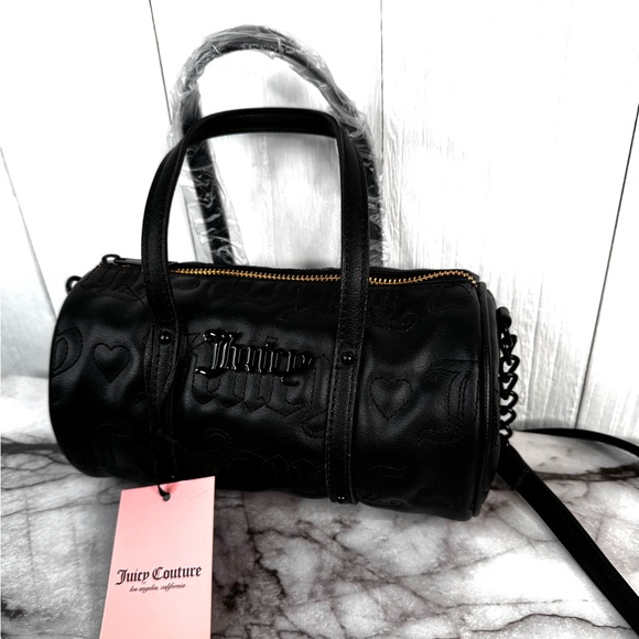 Juicy Couture Rosie Mini Barrel Crossbody Bag in Liquorice Black - Picture 2 of 10